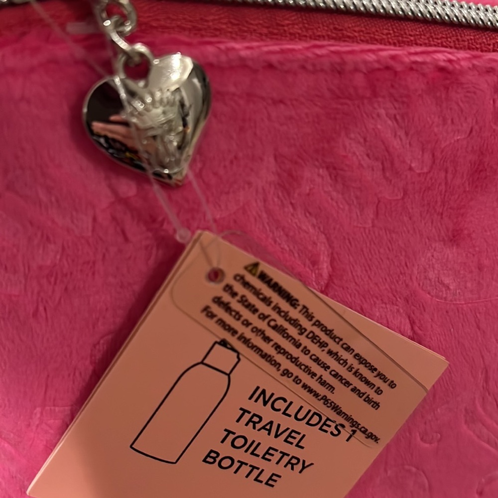 NWT Juicy Couture Pink Logo Travel Cosmetic Bag/Pouch - Picture 7 of 10